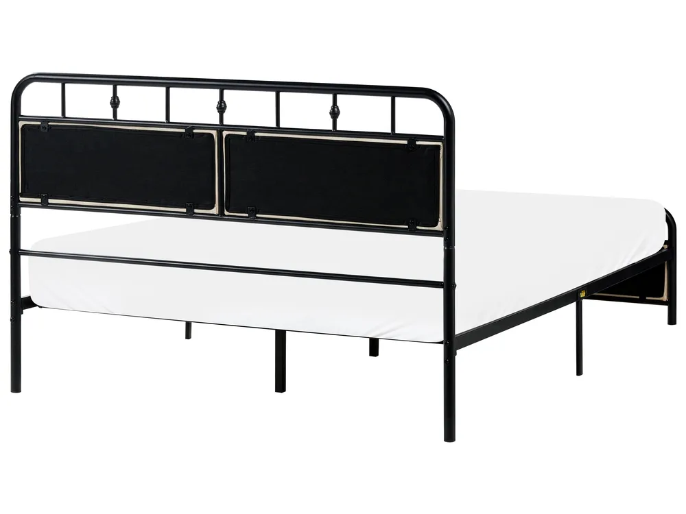 Säng med lamellram Metall BREUILLET 140 x 200 cm Svart_1033477