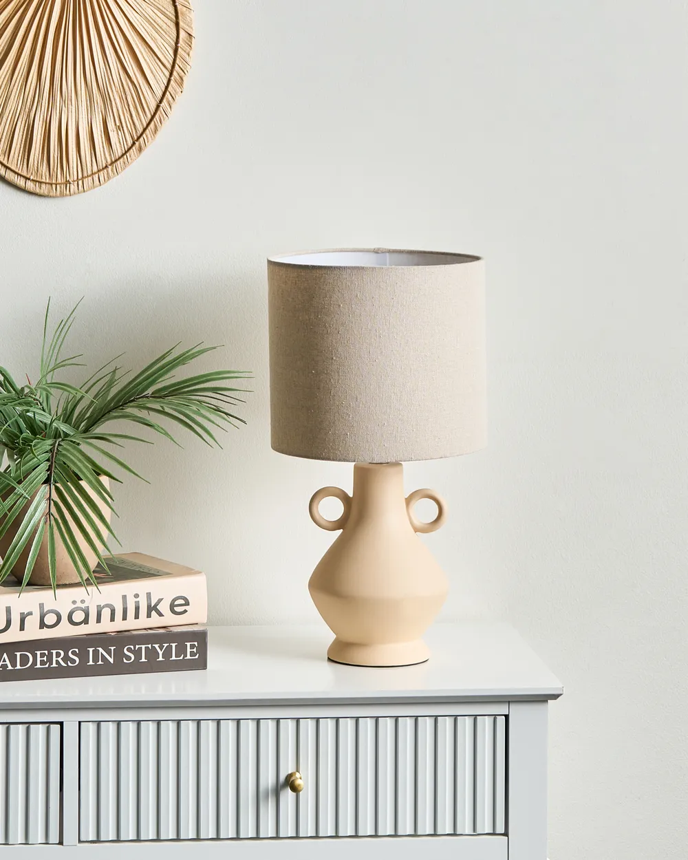 Bordslampa KERULEN Keramik Beige_996869