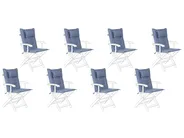 Set of 8 Back/Seat Cushions MAUI 40 x 54 cm Blue_767720