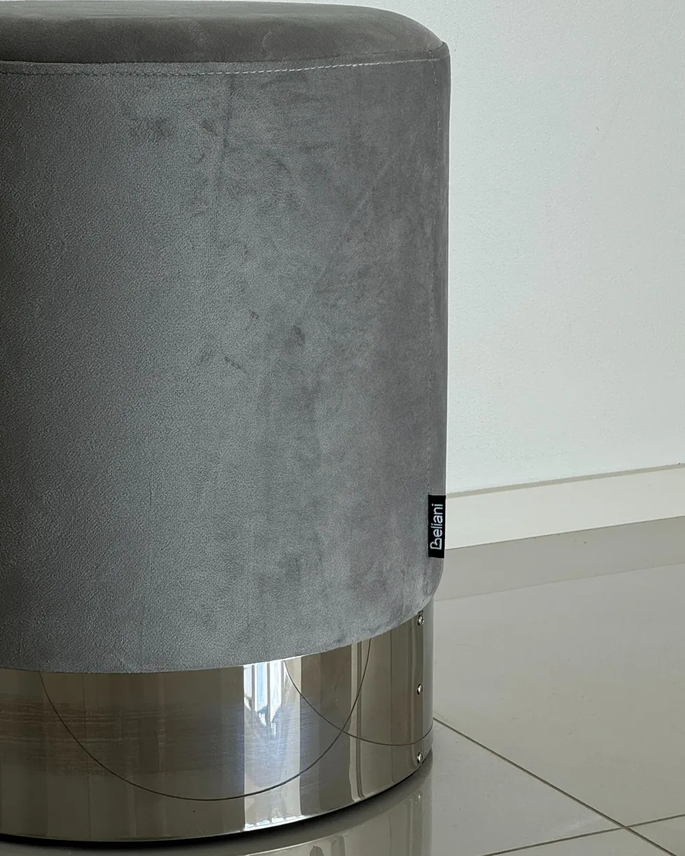 Pouffe BRIGITTE Velvet Grey_983480