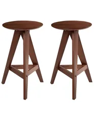 Set med 2 barstolar AROMA Trä Brun_975980