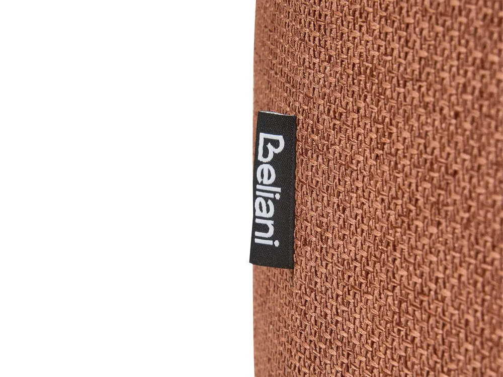 Upholstered Storage Bench HAYWARD Fabric 98 cm Golden Brown_1057878