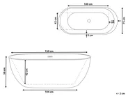 Freestanding Bathtub NEVIS 1500 x 750 mm Black_806466