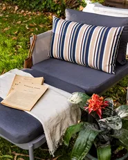 Garden Lounge Set with Table 2 Seater TERRACINA Metal Light Grey_927398