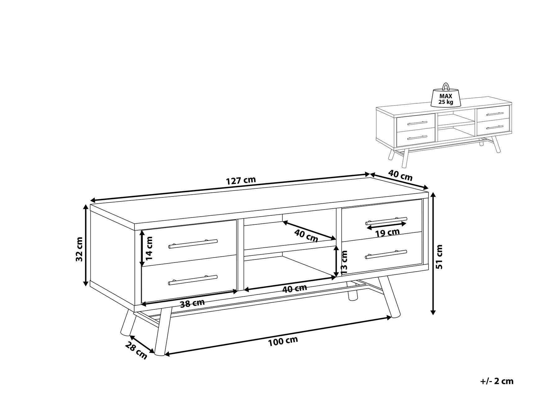 TV Stand ATLANTA Brown_815938