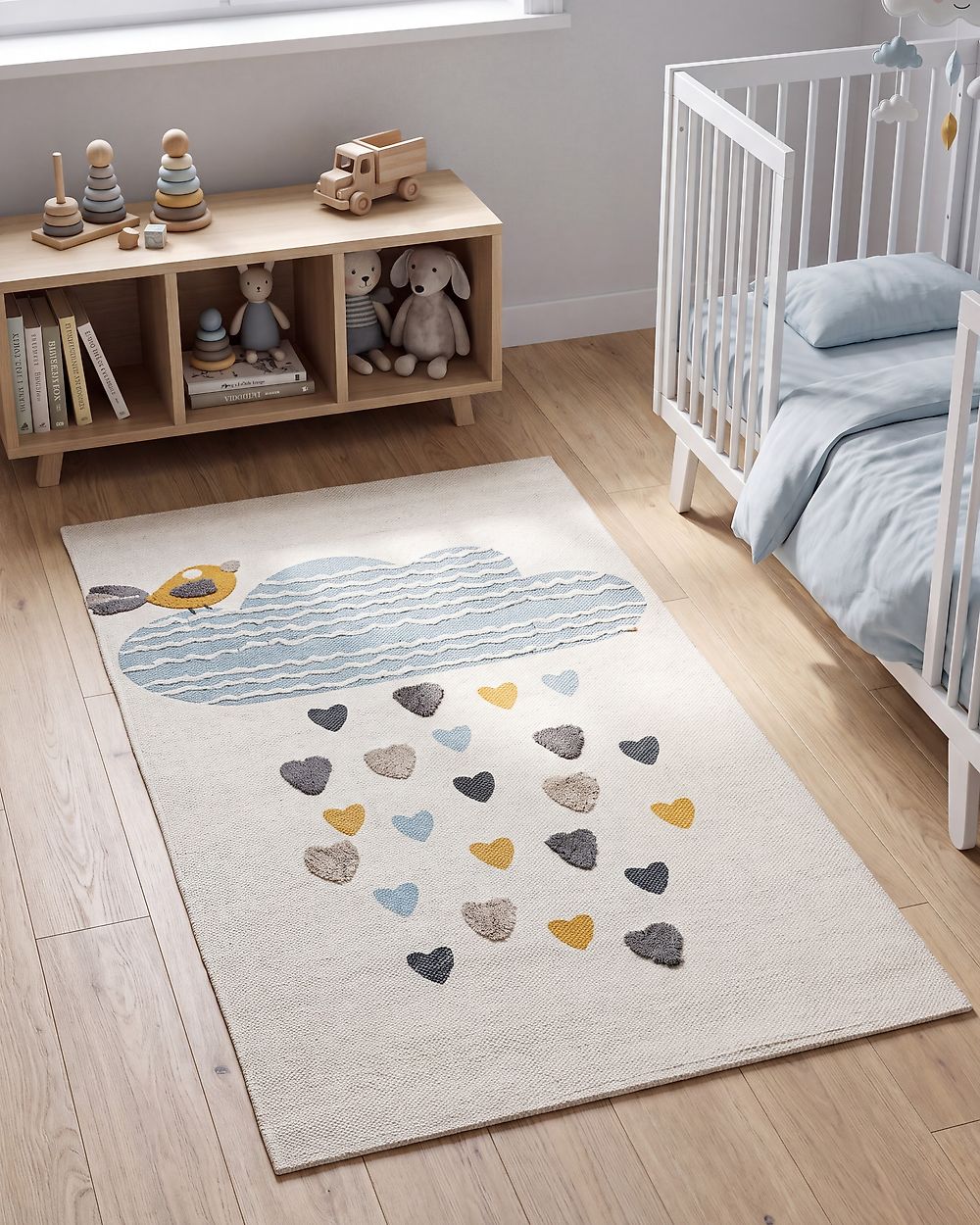 Kids Rug BLANG Beige 80 x 150 cm Cotton