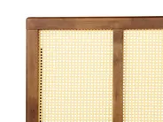 Bed with LED Rattan AURAY 160 x 200 cm (EU King Size) Brown_943911