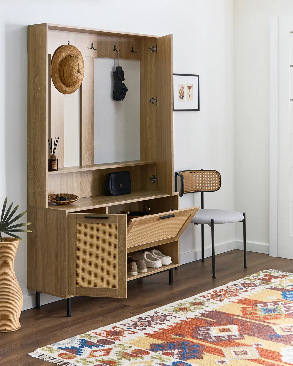 Hallway Set MALENY Light Brown_1073928