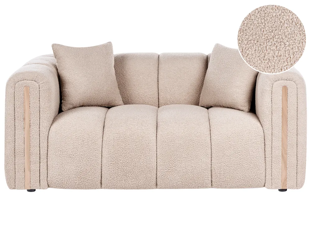 Sofa 2 Seater MORSIL Boucle Beige
