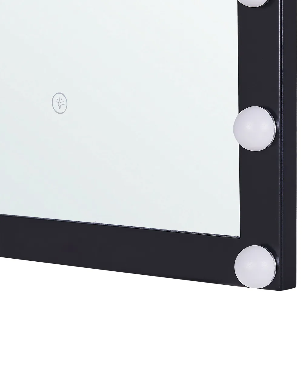 Badrumsspegel med LED ODENAS 50 cm 60 cm Svart_814051