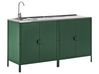 2 Piece Outdoor Kitchen Set with Sink VILAMA Green Metal