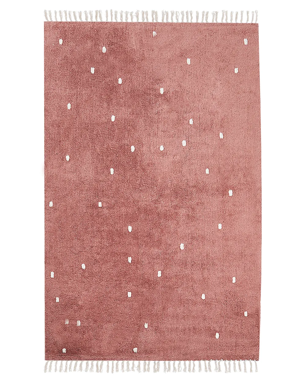 Rug ASTAF Light Red 140 x 200 cm Cotton