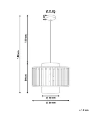 Pendant Lamp HUGLI Metal Brass_986240