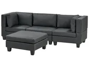 Modulsoffa 3-sits UNSTAD Konstläder Svart_936301