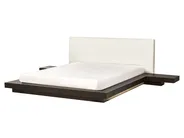 Sänky LED-valolla Buklee ZEN 160 x 200 cm LED-valo Tumma saarniviilu_931446