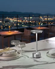 Trådlös LED-bordslampa MAGO med dimmer Metall Silver_1042067