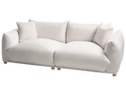 Sofa 3 Seater LUVOS Boucle Off-White_970344