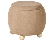 Storage Pouffe ANNABELLA Boucle Light Brown_1033546