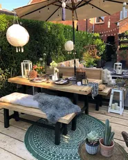 Garden Bench SCANIA 140 cm Acacia Wood Black_772334