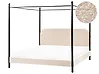 Four Poster Bed Boucle DANNEMOIS 180 x 200 cm (EU Super King) Beige