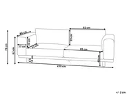 Soffa 3-sits NIVALA Ljusgrå_874136