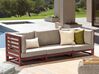 Garden Sofa 3 Seater TRANI Modular Certified Acacia Wood Dark Red