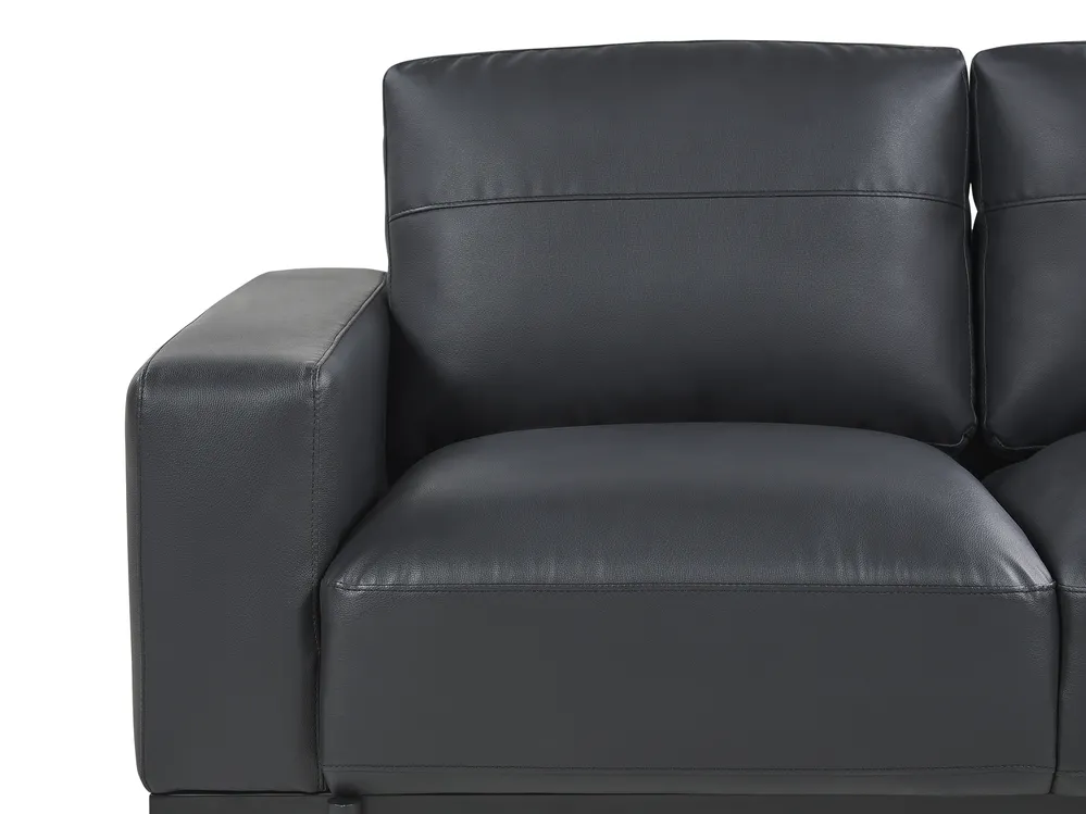 Sofa 2 Seater SOVIK Faux Leather Black_891892