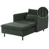 Chaise Longue EGERIS Corduroy Dark Green