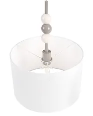 Pendellampa LOKY Metall Vit/ Beige_1067586
