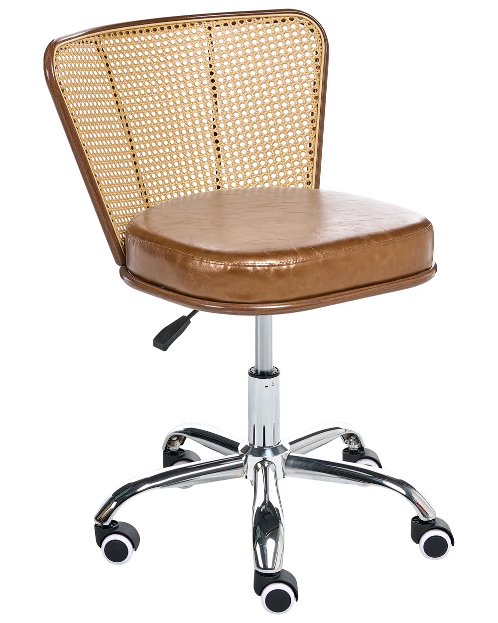 Desk Chair ROSWELL Faux Leather Brown