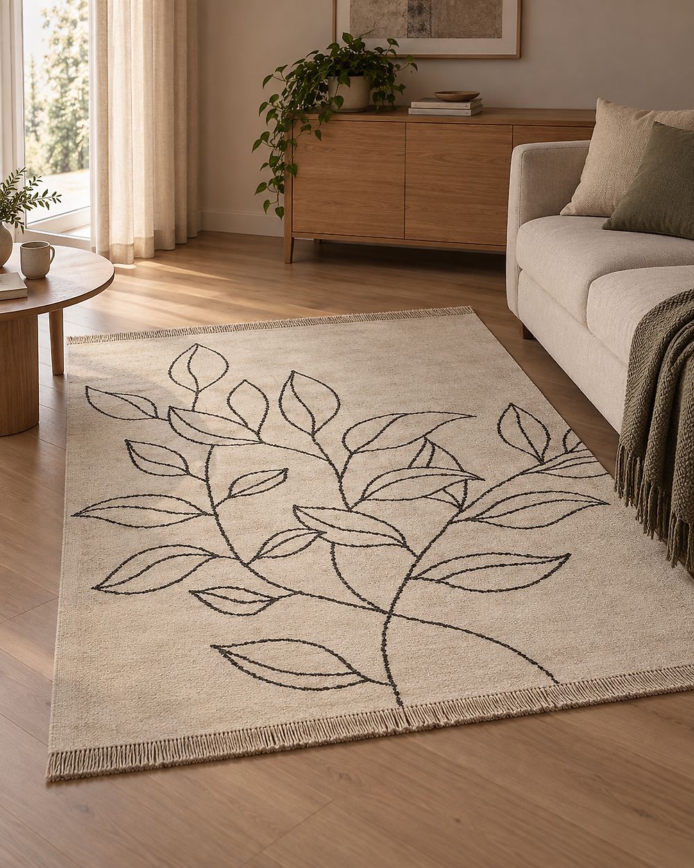 Rug SAZLI Beige 160 x 230 cm Cotton