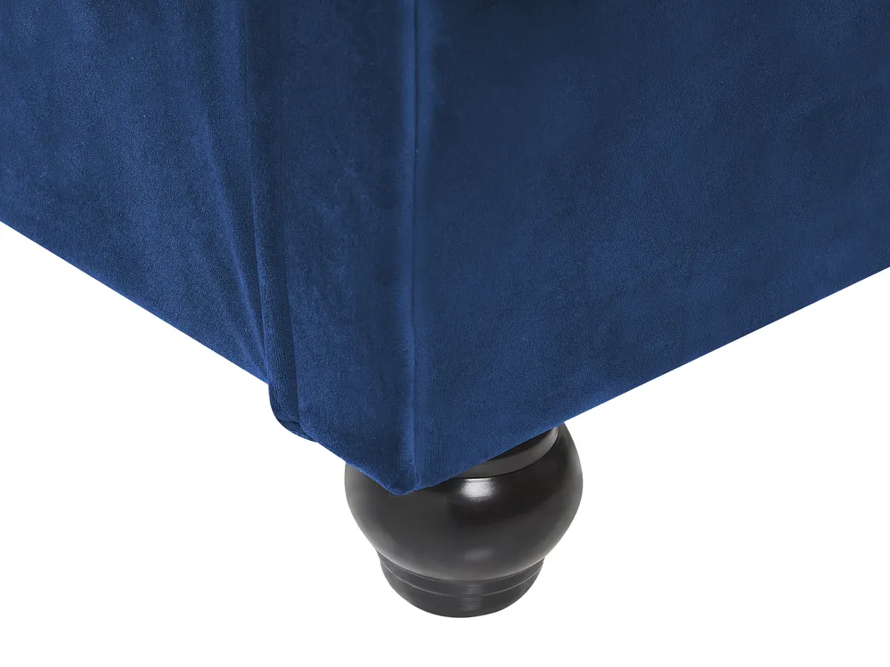 Bed Velvet AVALLON 160 x 200 cm (EU King Size) Navy Blue_729075