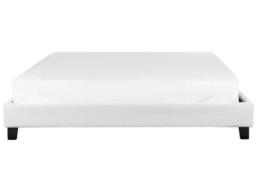 Bed without Headboard Fabric ROANNE 180 x 200 cm (EU Super King) Light Grey_903125