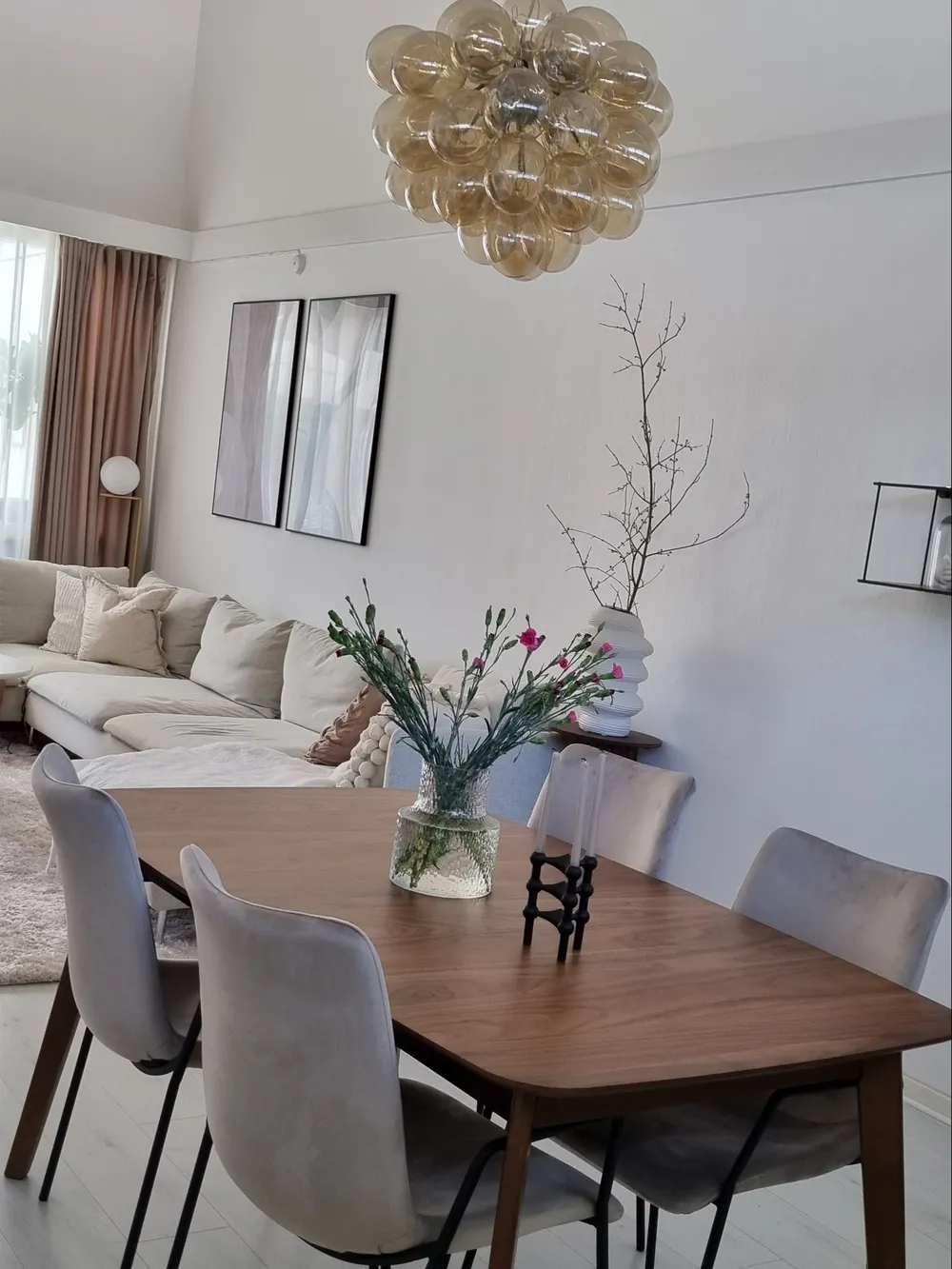 Extending Dining Table MADOX Dark Walnut 150/190 cm 90 cm_829637