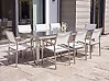 Trädgårdsmatbord GROSSETO 220 cm 100 cm Granit Polerad Grå