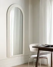 Wall Mirror DIJON 80 cm 170 cm Wood Off-White_995162