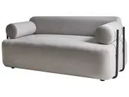Sofa 2 Seater ELVA Fabric Light Grey_1035680