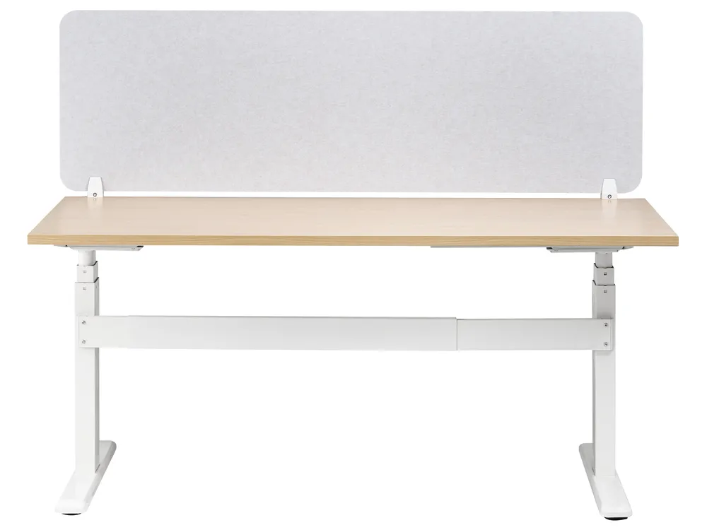 Skillevegg for skrivebord SPLIT 160 x 50 cm Off white_1015204