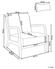 Fåtölj SKOVDE Fuskpäls Ljusbeige_1018531