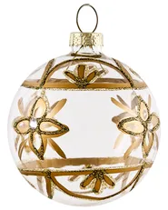 Set med 70 julgranskulor FLICKER Glas Guld_1028356