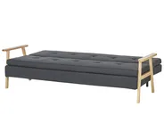 Sofa Bed 3 Seater TJORN Fabric Dark Grey_813487