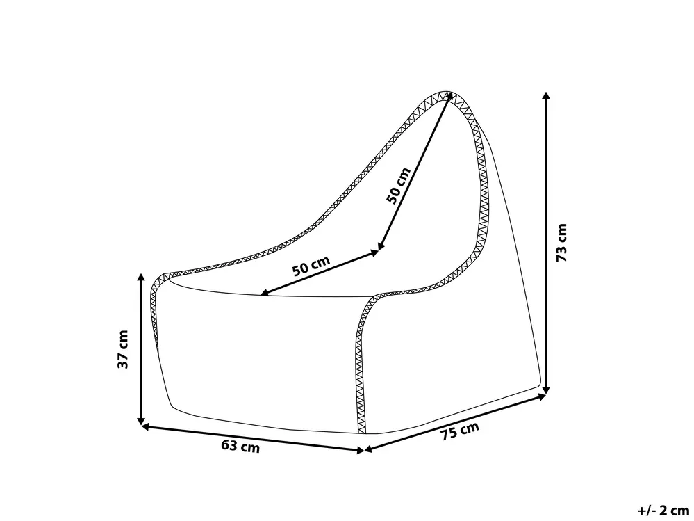 Sittsäck 200 L DROP 63 cm 75 cm Ljusgrå_798964
