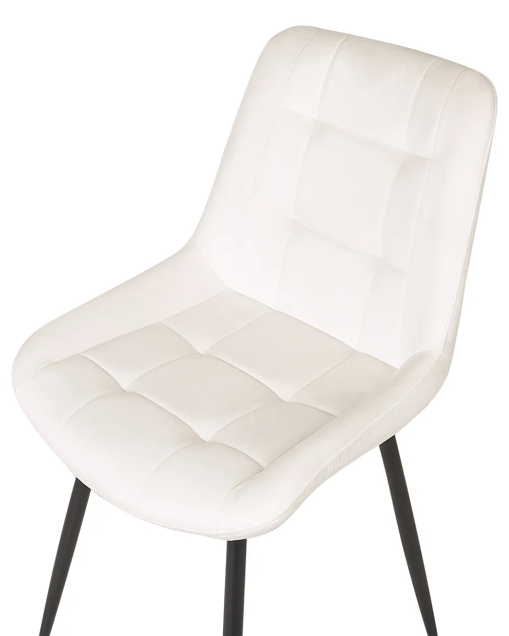 Set med 2 matstolar MELROSE Sammet Off-White_901956