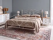 Sänky Metalli LYRA 160 x 200 cm Vaaleanbeige_1162025