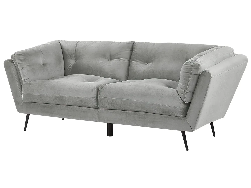 Sofa 3 Seater LENVIK Velvet Grey_784803