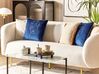 Set of 2 Decorative Cushions CROCUS 45 x 45 cm Velvet Dark Blue Abstract Pattern