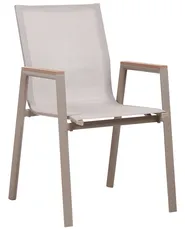 Set med 4 trädgårdsstolar TIANO Metall Taupe_935874