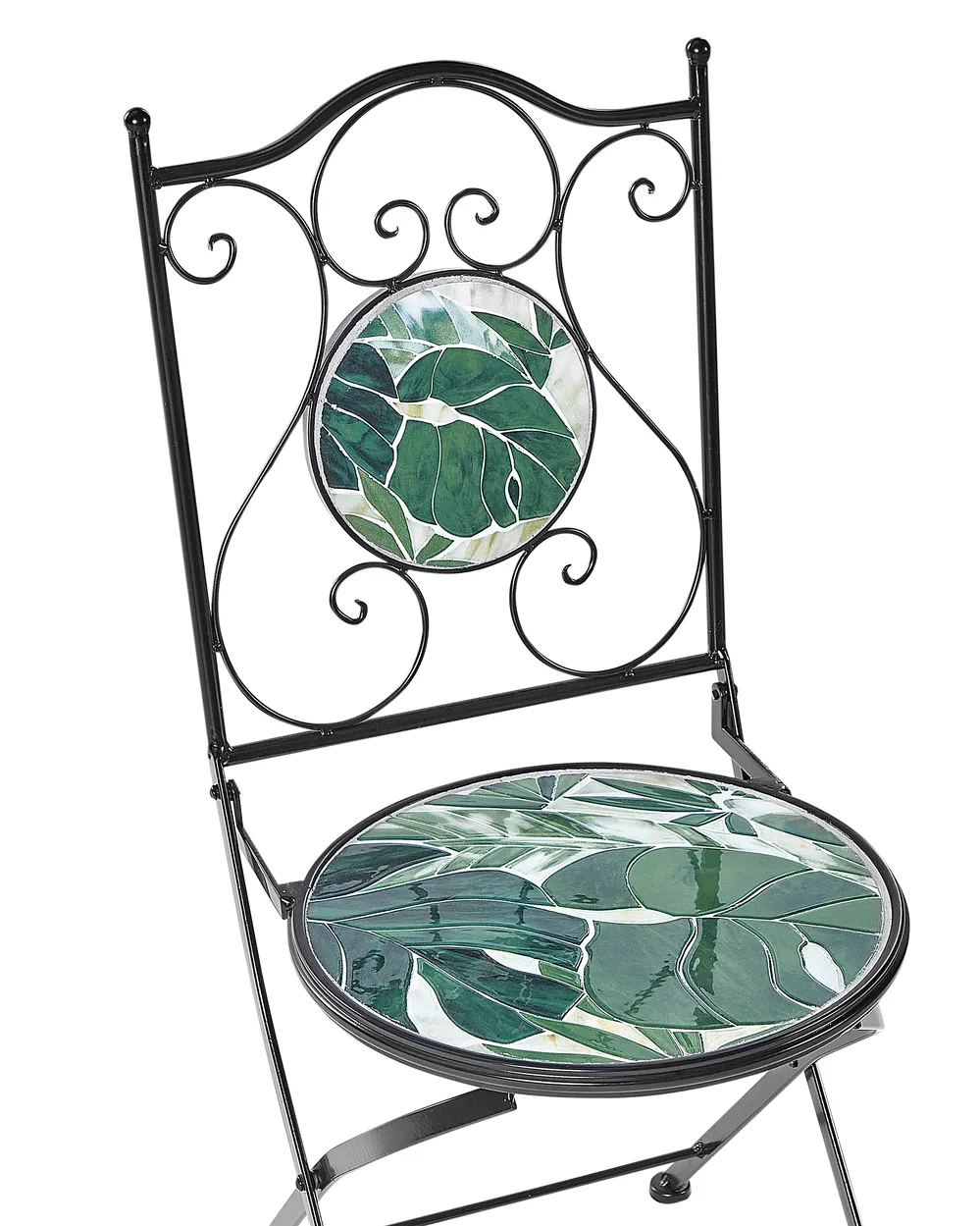Set of 2 Garden Chairs COZZANA Metal Black_919818
