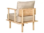 Living Room Set 3 Seater ASKER Fabric Beige_932696