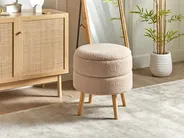 Storage Stool OKATON Boucle Beige_937613